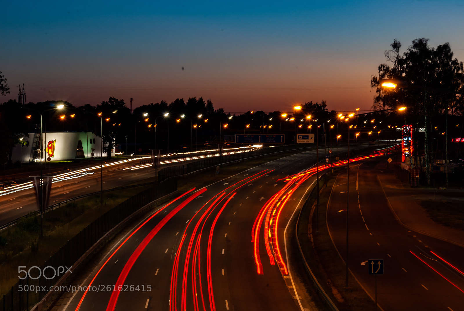 Nikon D200 sample photo. Night traffic photography