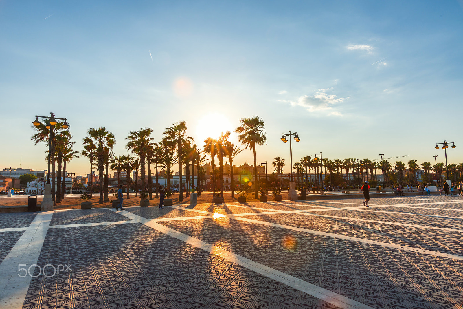 Sony a99 II sample photo. Embankment of the beach of malvarrosa before sunset. valencia, spain. photography