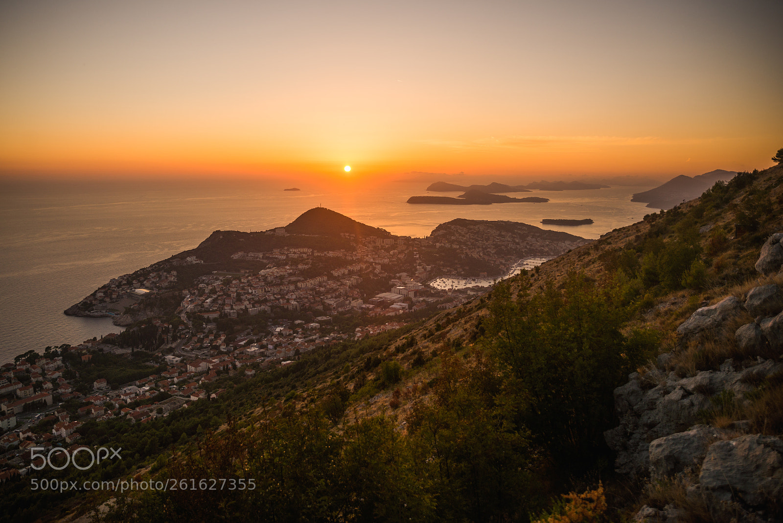 Nikon D610 sample photo. Sunset over dubrovnik photography