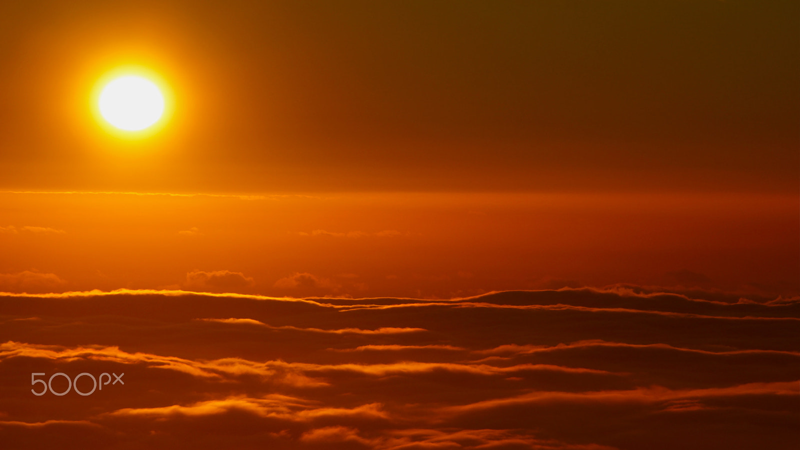 Sony SLT-A65 (SLT-A65V) sample photo. Gran canaria xi, sunset over the clouds photography