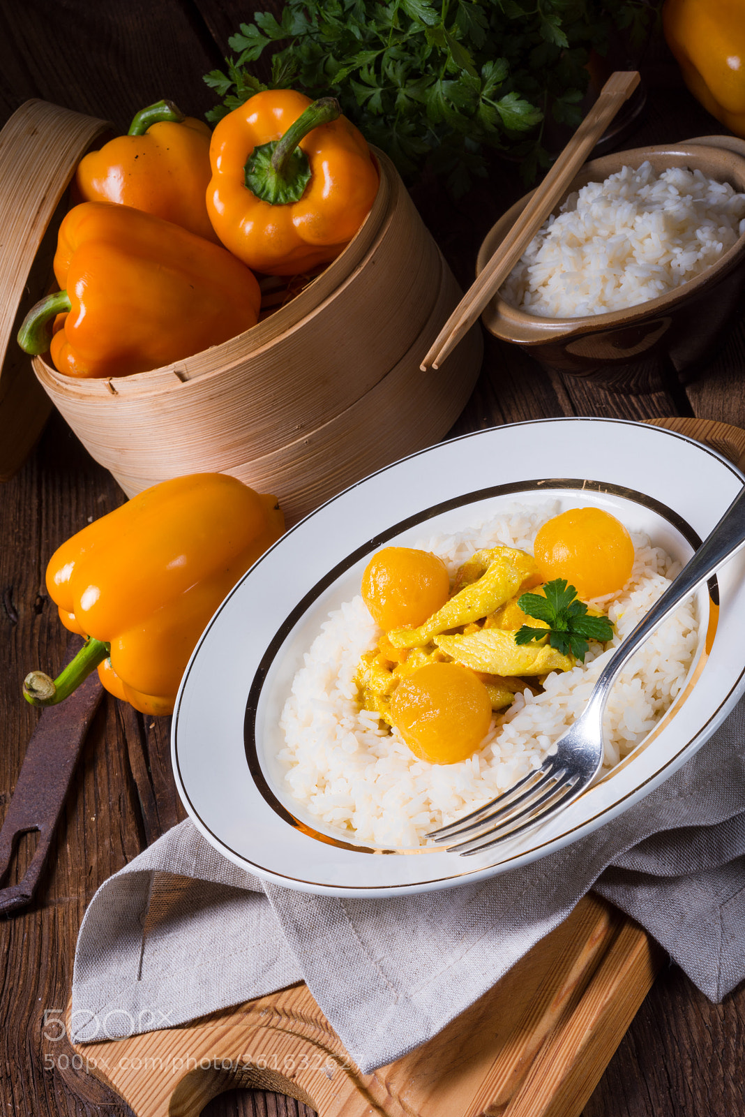 Nikon D810 sample photo. Chicken strips with rice photography