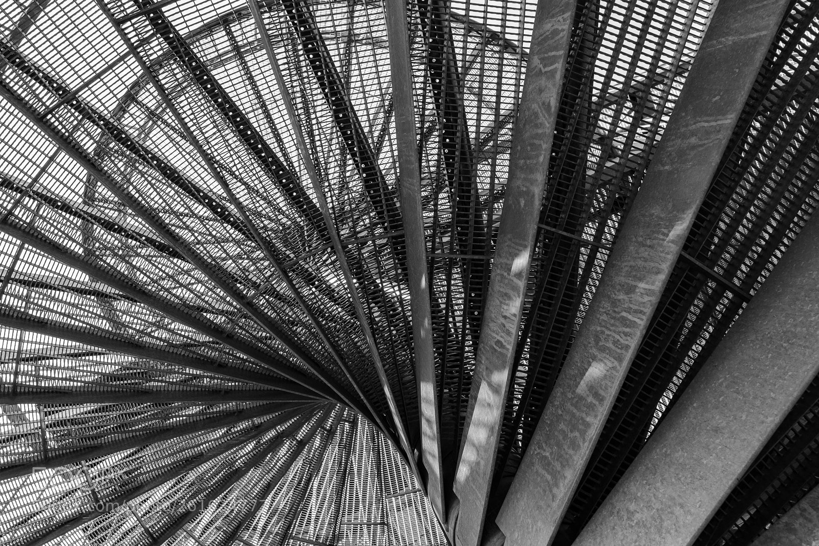 Fujifilm X-T2 sample photo. Spiral staircase from below photography