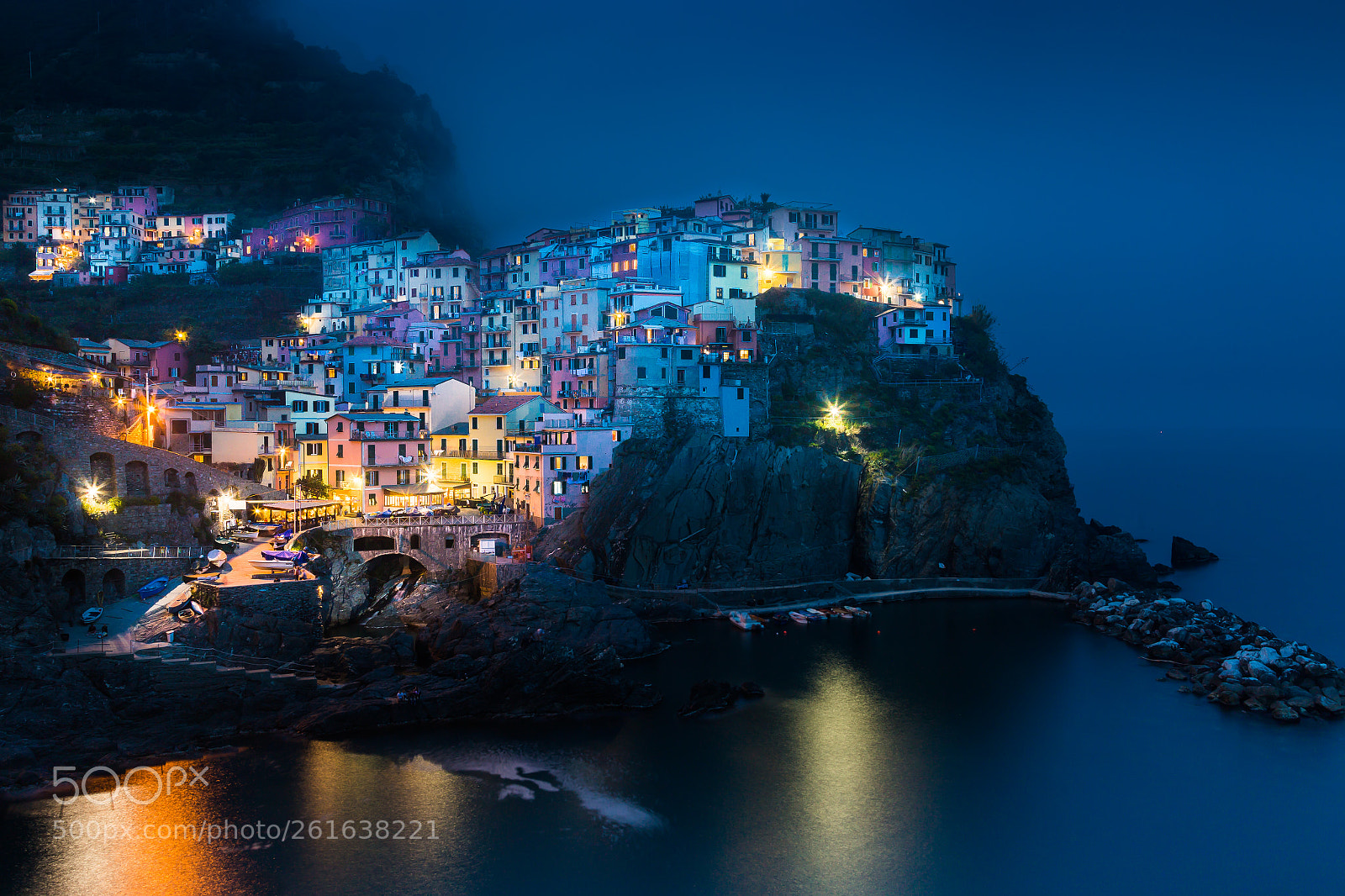 Canon EOS 6D sample photo. Blue hour on manarola photography