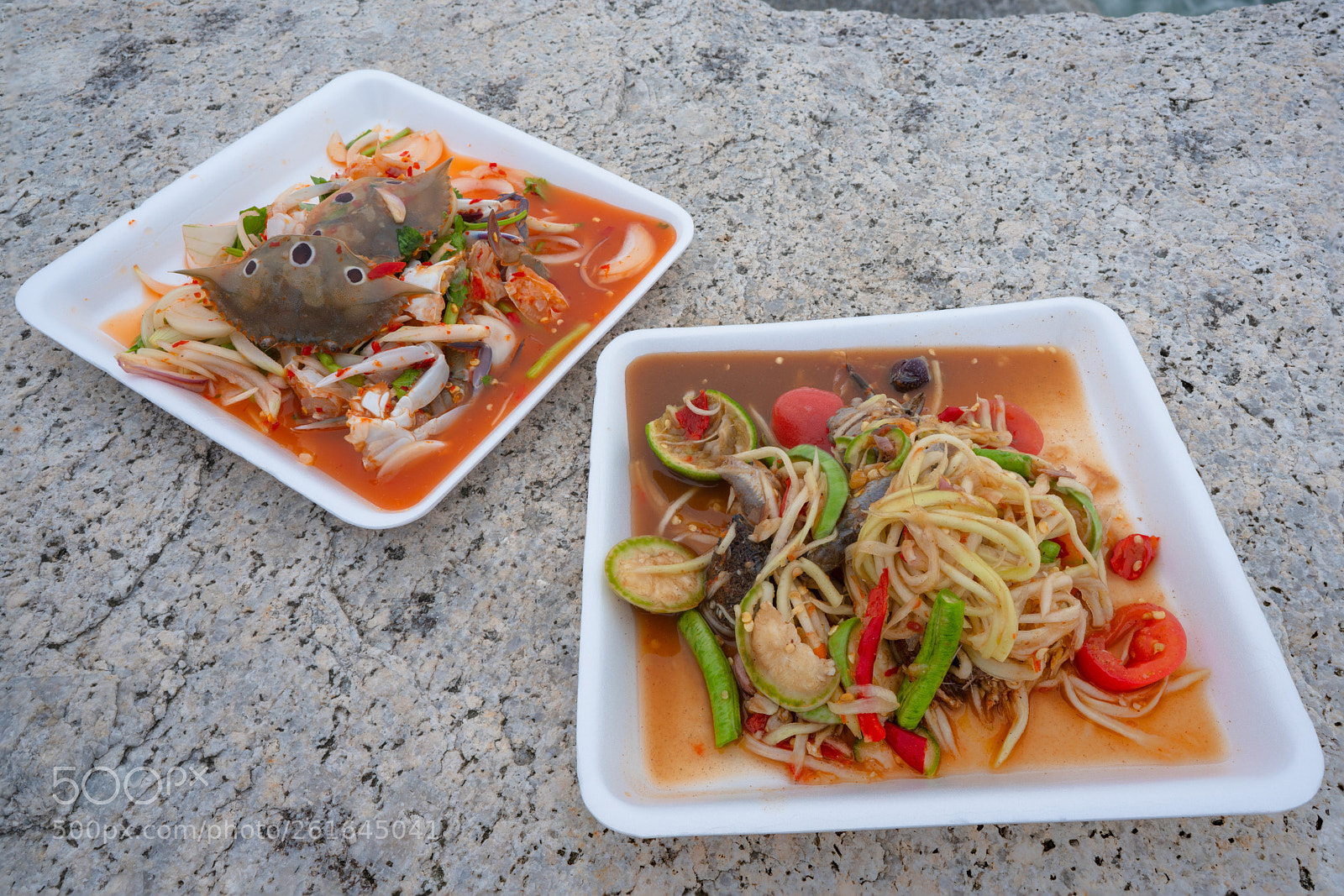 Sony a7R III sample photo. Papaya salad- traditional spicy photography