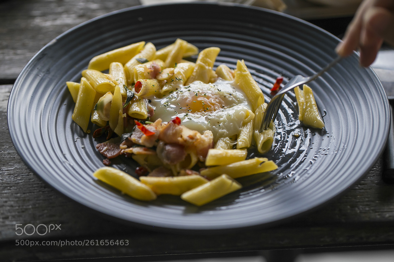 Canon EOS 6D sample photo. Bacon and parmesan penne photography