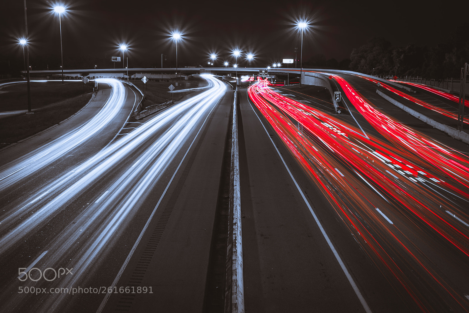 Sony a7S II sample photo. Night highway photography