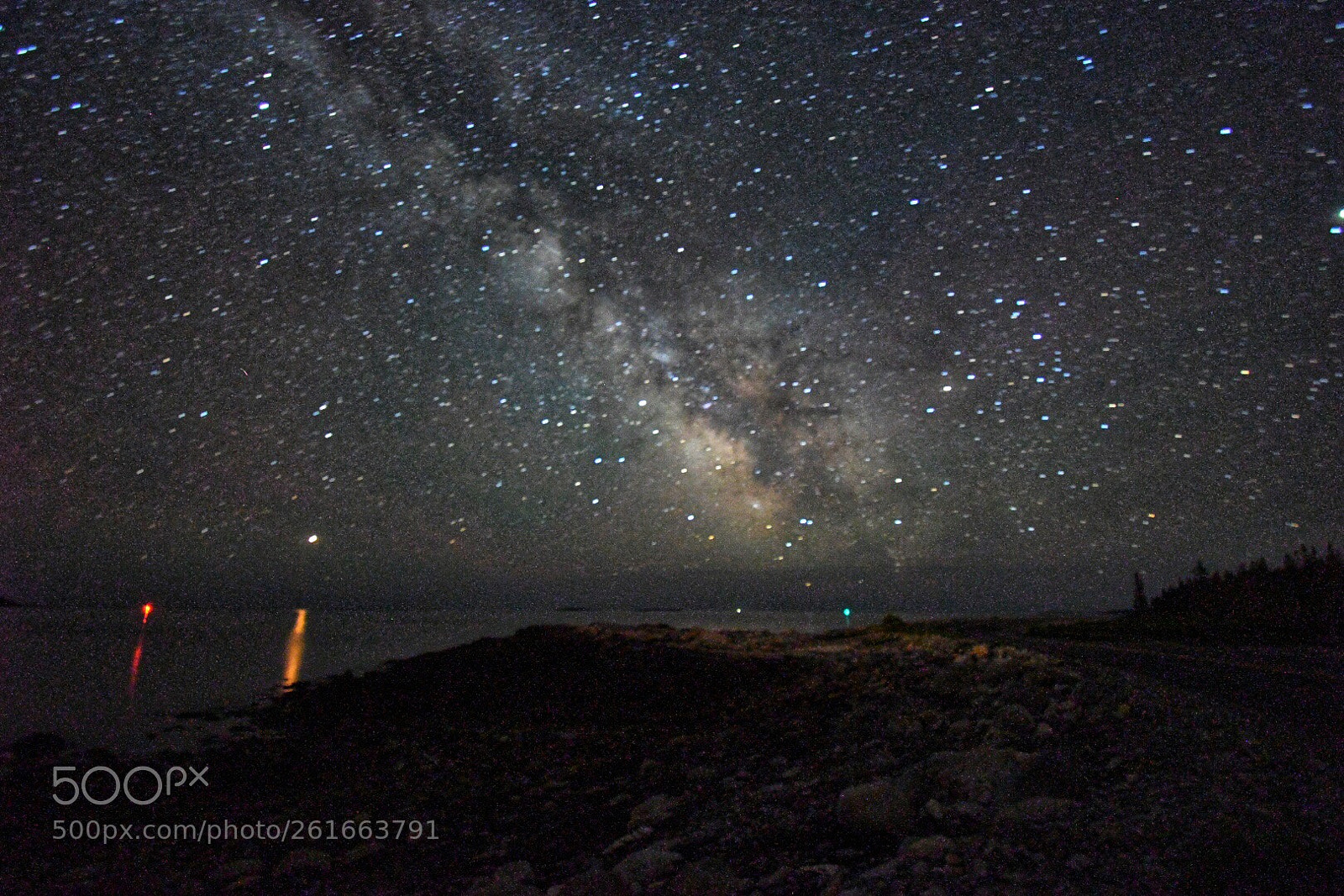 Nikon D500 sample photo. Milky way over acadia photography