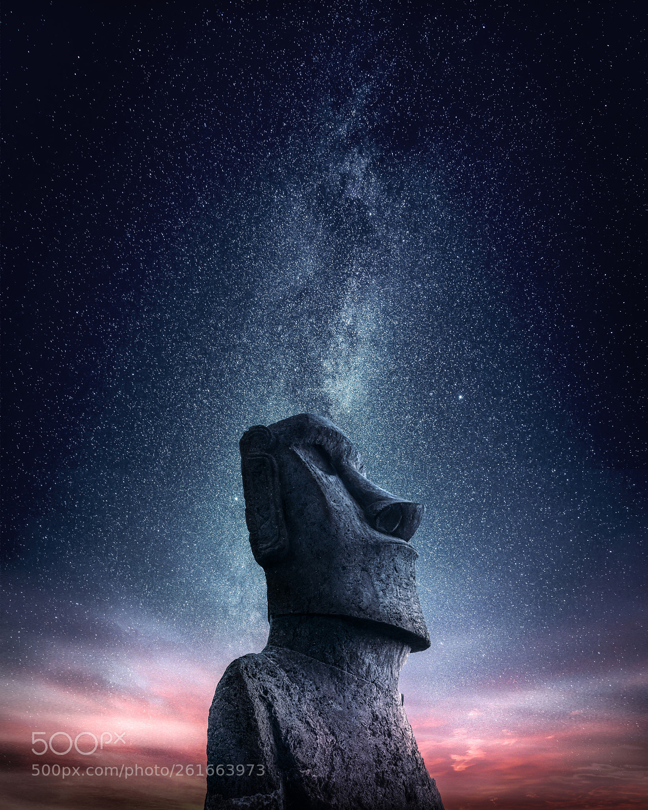 Sony a7 sample photo. Moai head - easter photography