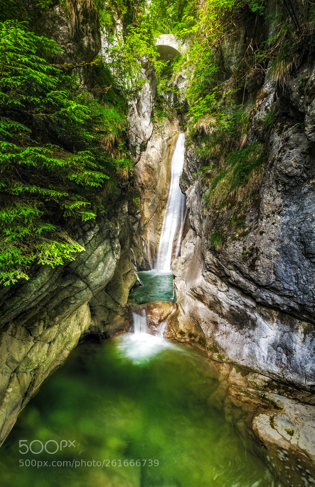 Sony a7 II sample photo. Tatzelwurm waterfall vertorama photography