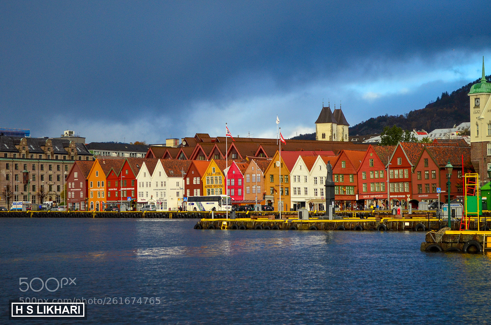 Nikon D5100 sample photo. Bergen harbour view photography