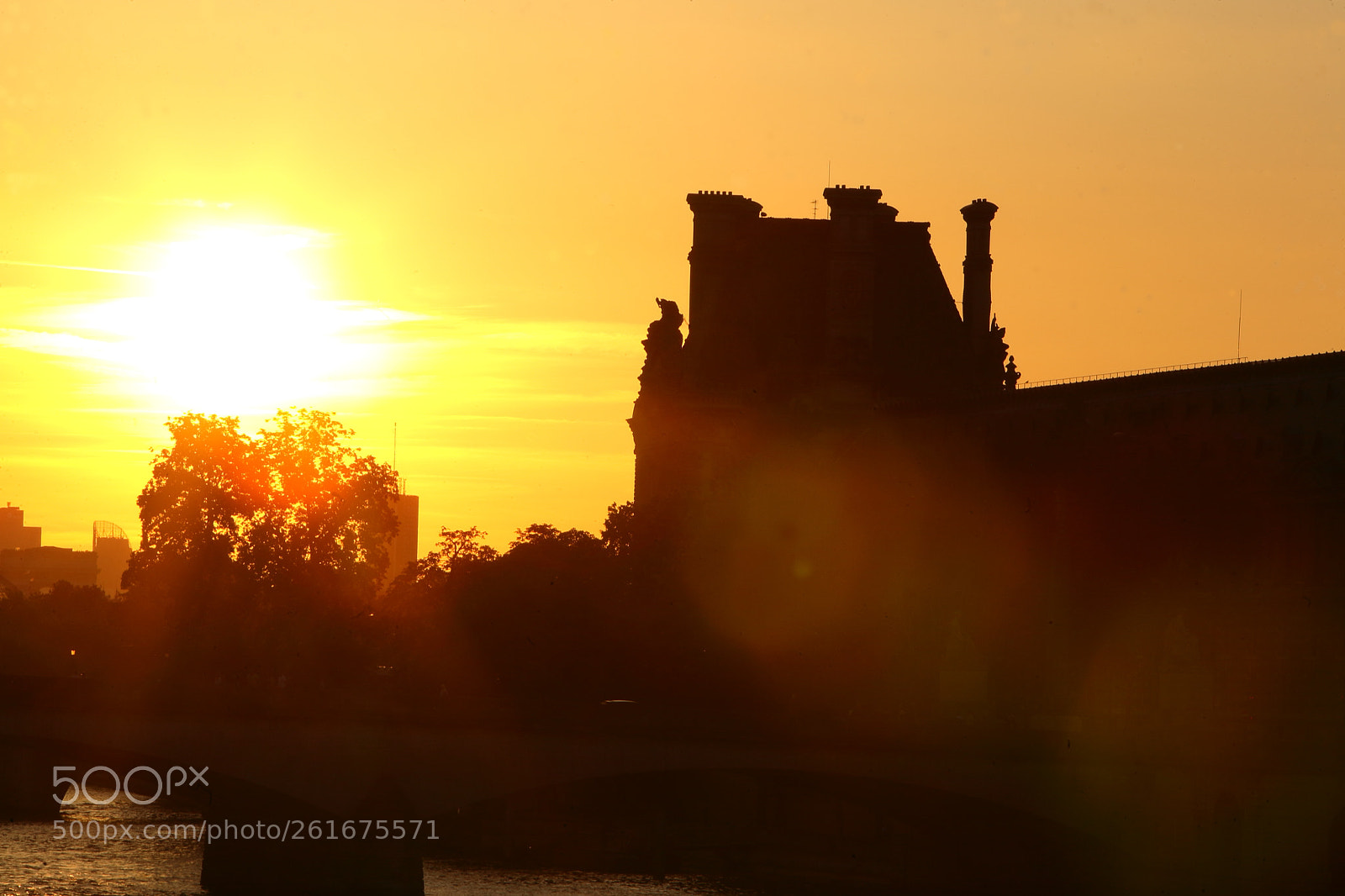 Canon EOS 5D sample photo. Louvre soleil couchant photography