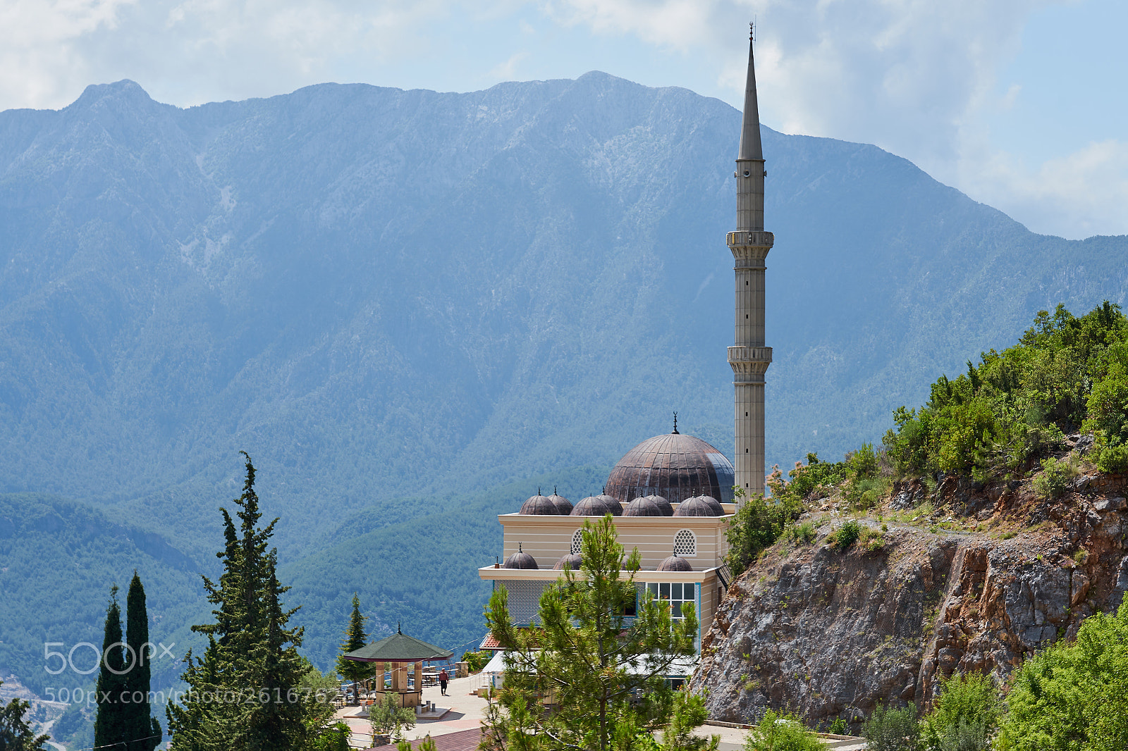 Sony a7 sample photo. Mosque in mountains near photography