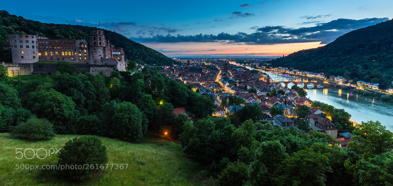 Canon EOS 5D Mark IV sample photo. Heidelberg@blue hour photography
