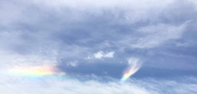 Apple iPhone 6 Plus sample photo. Double rainbow cloud photography
