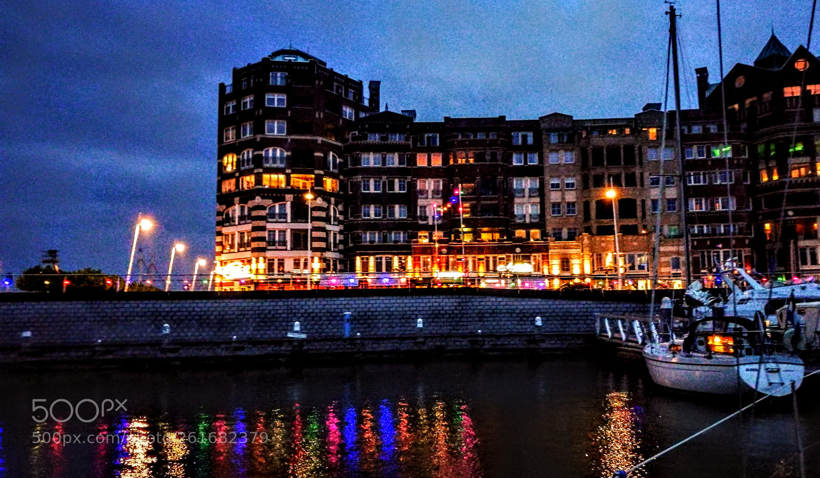 HUAWEI P9 sample photo. Lelycity by night harbor photography