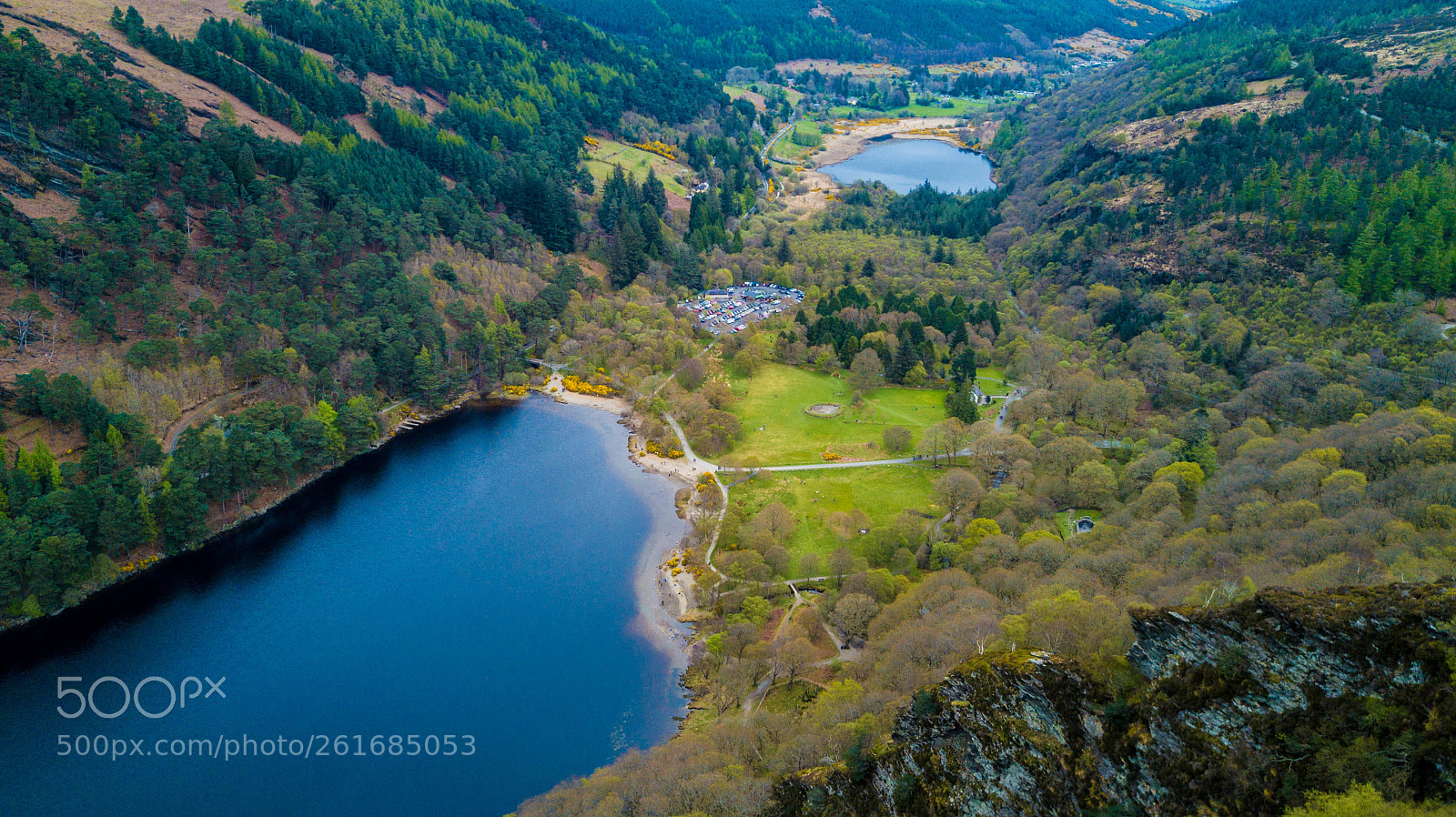 DJI FC220 sample photo. Glendalough from above photography