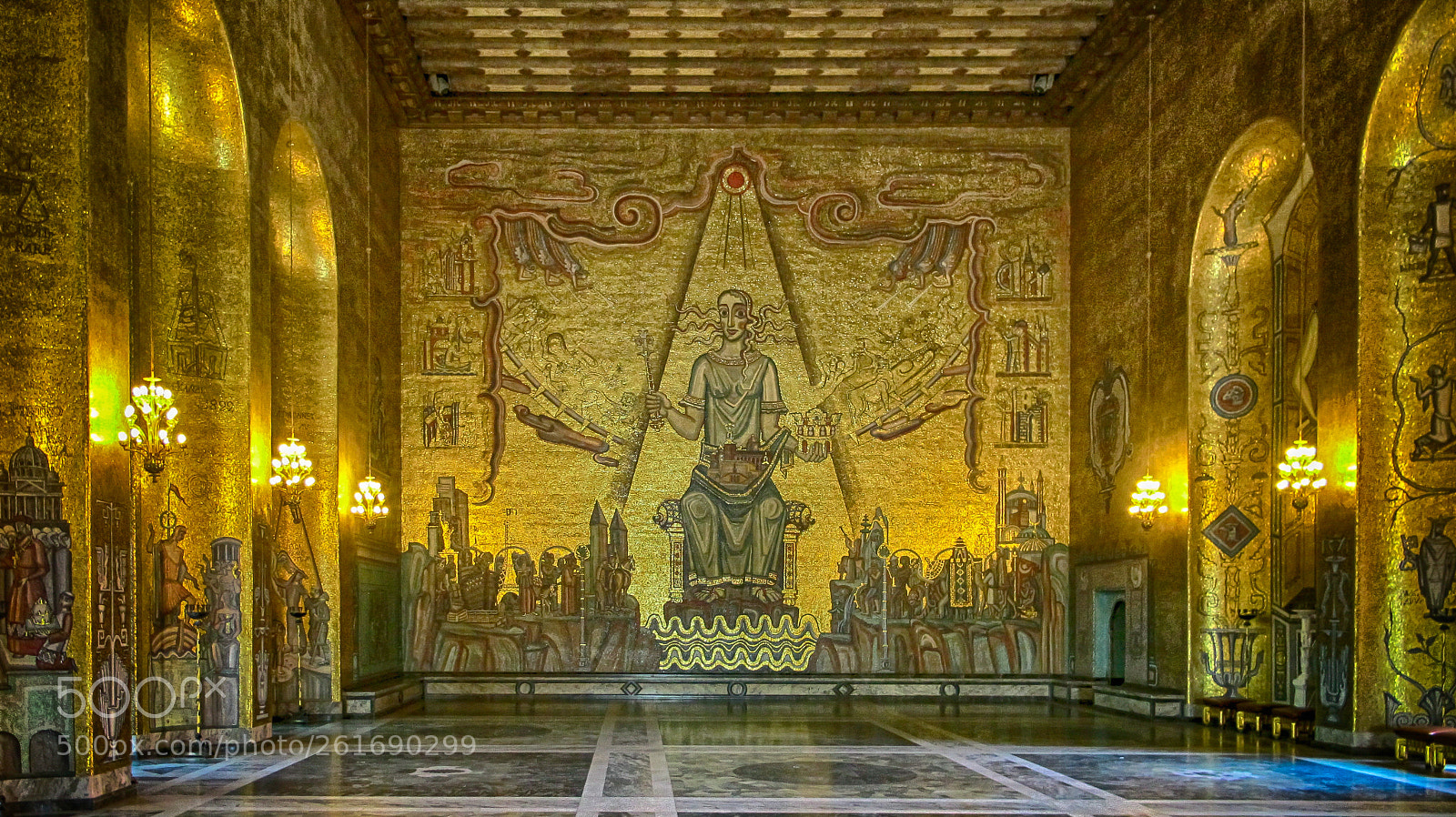 Canon PowerShot G12 sample photo. Stockholm golden hall in photography