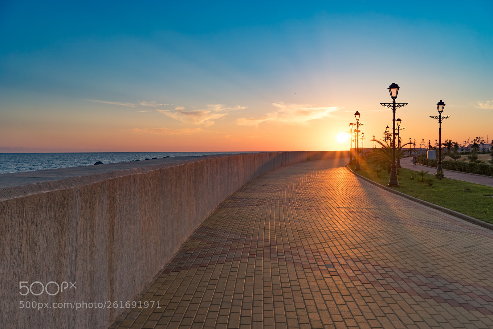 Sony a7 sample photo. Sochi embankment during sunset. photography