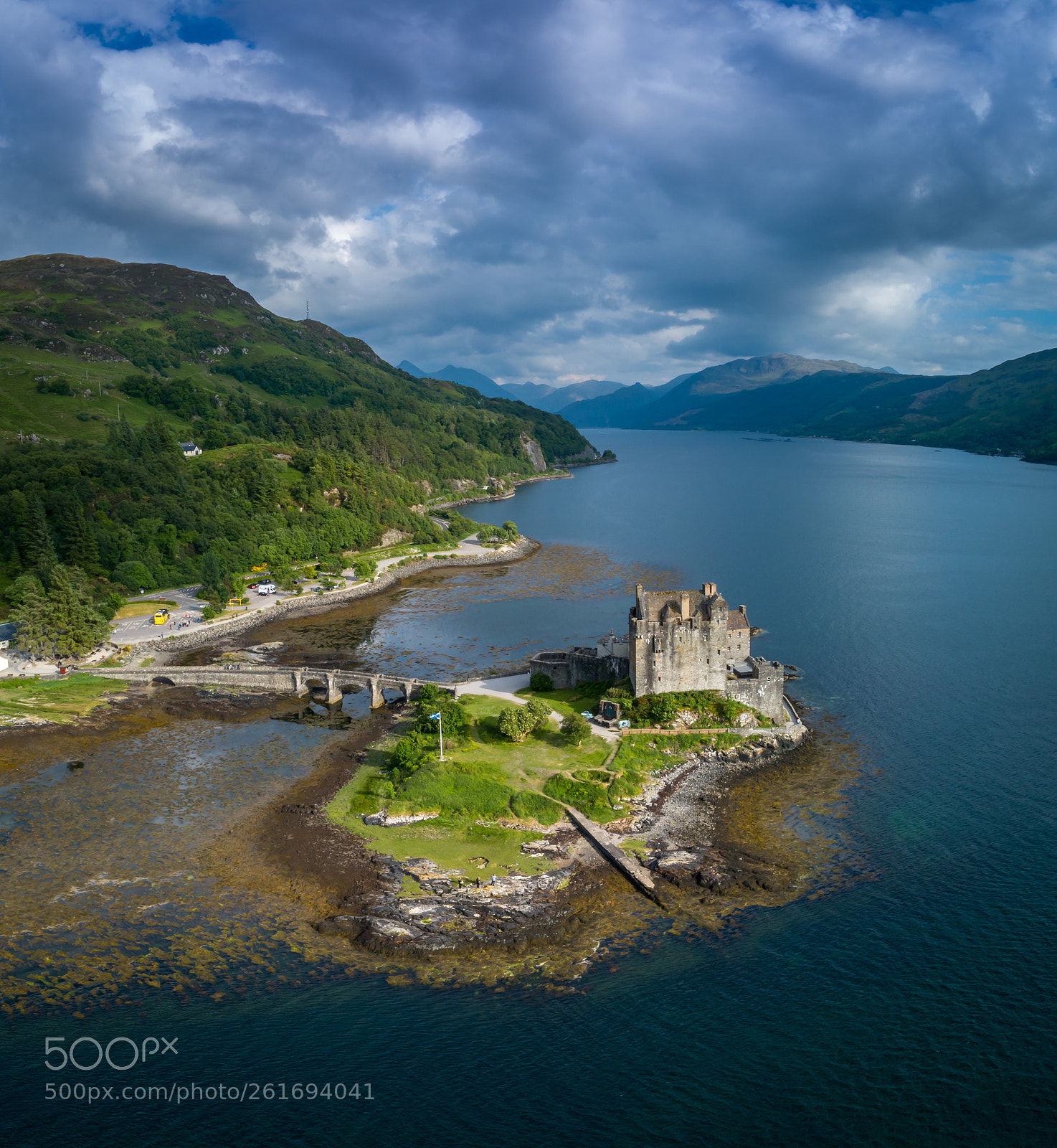 DJI FC6310 sample photo. Eilean donan castle photography