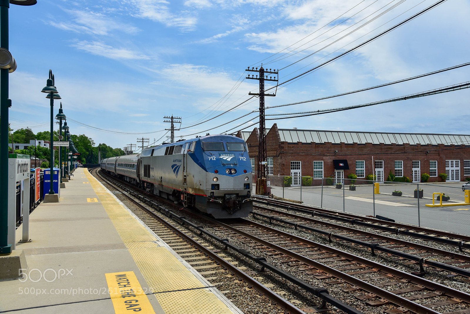 Nikon D750 sample photo. Amtrak flying through irvington photography