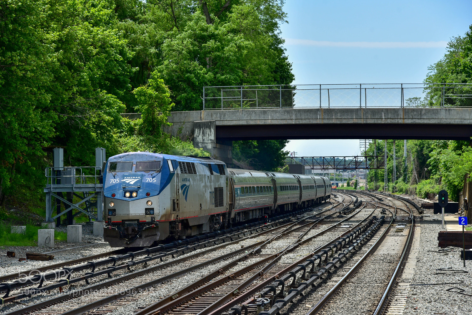 Nikon D750 sample photo. Amtrak passes through phillips photography