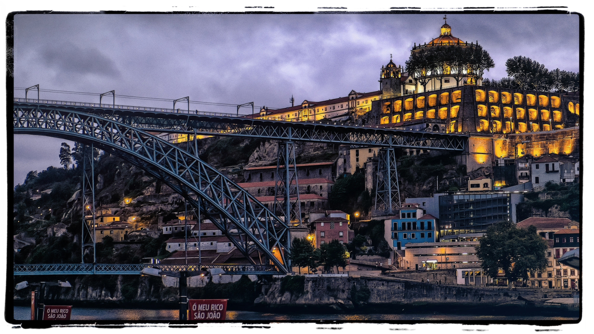 Fujifilm X-E1 sample photo. Ponte d. luiz e mosteiro da serra do pilar photography