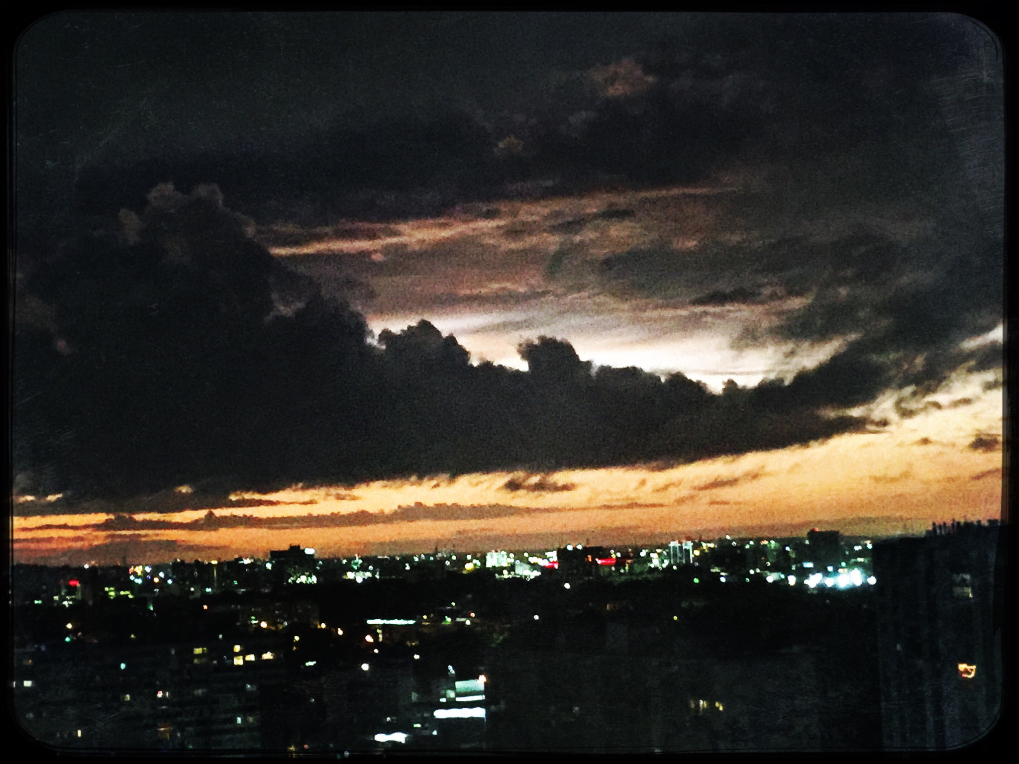 Hipstamatic 337 sample photo. Sunset viewed from my apartment in san juan... photography