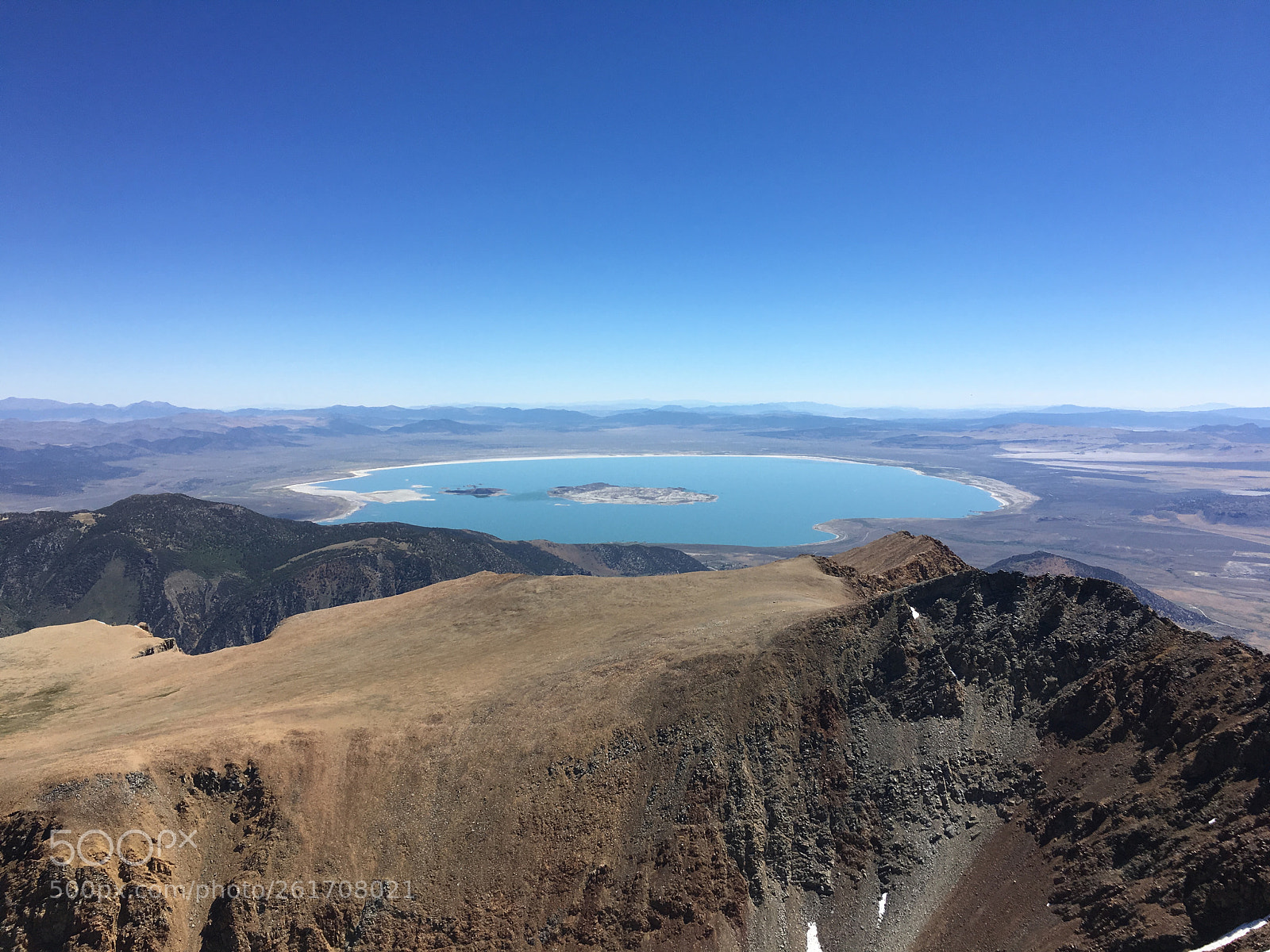 Apple iPhone 6s sample photo. Mono lake, from atop photography