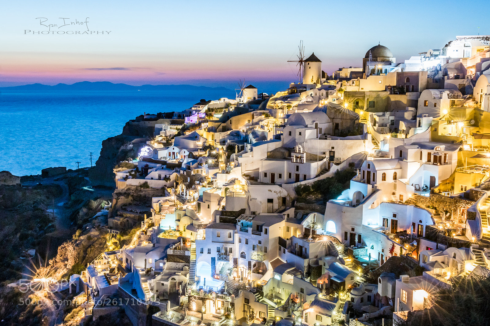 Canon EOS 80D sample photo. Oia blue hour photography