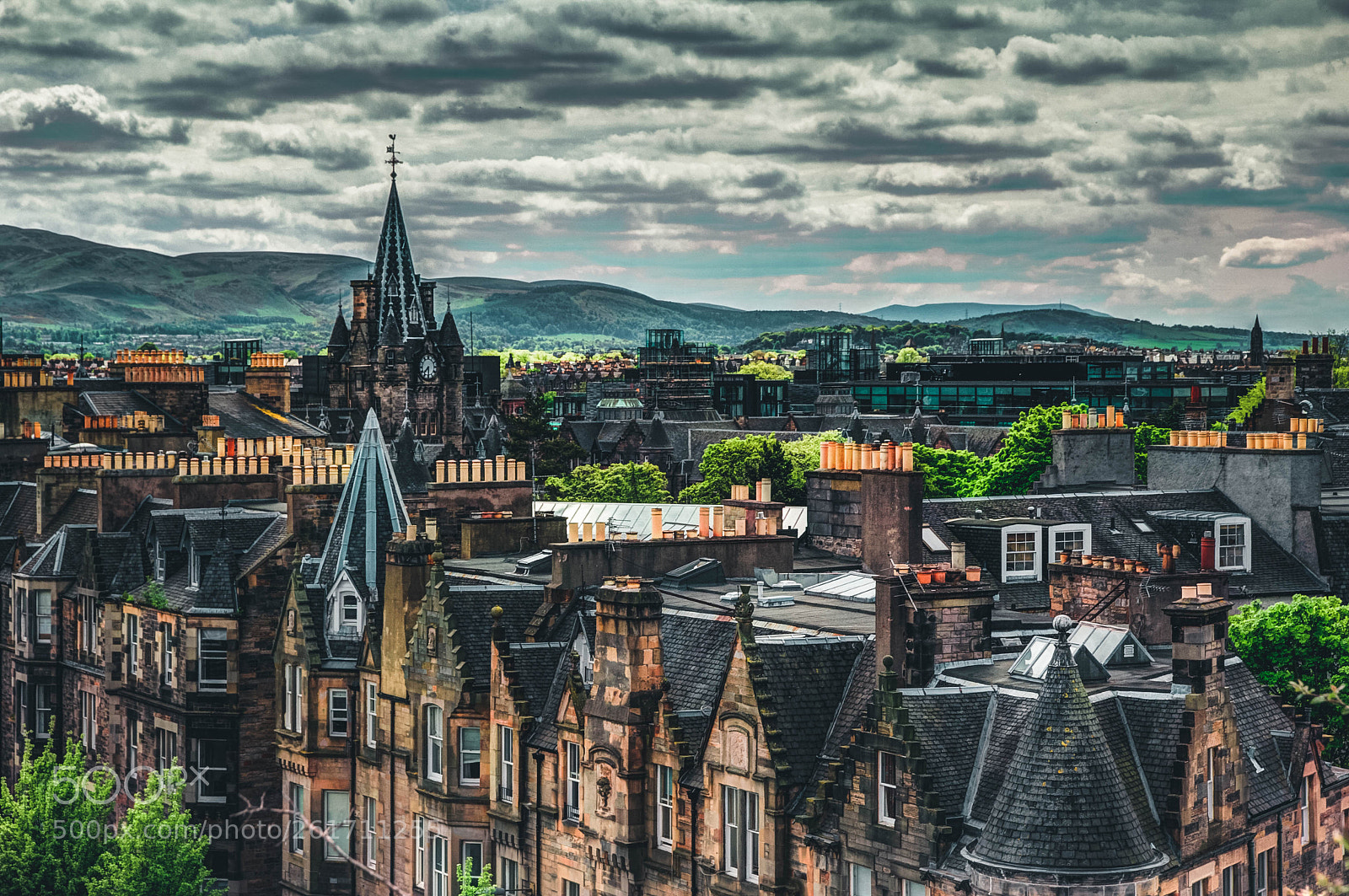 Canon EOS 60D sample photo. Edinburgh from rooftop photography