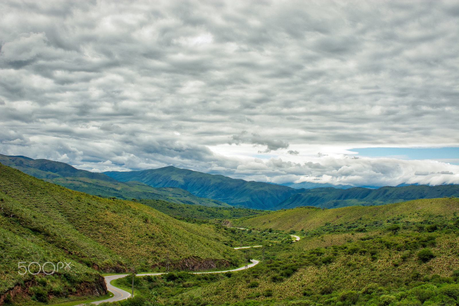 Nikon D7100 sample photo. Valley panoramic with route photography