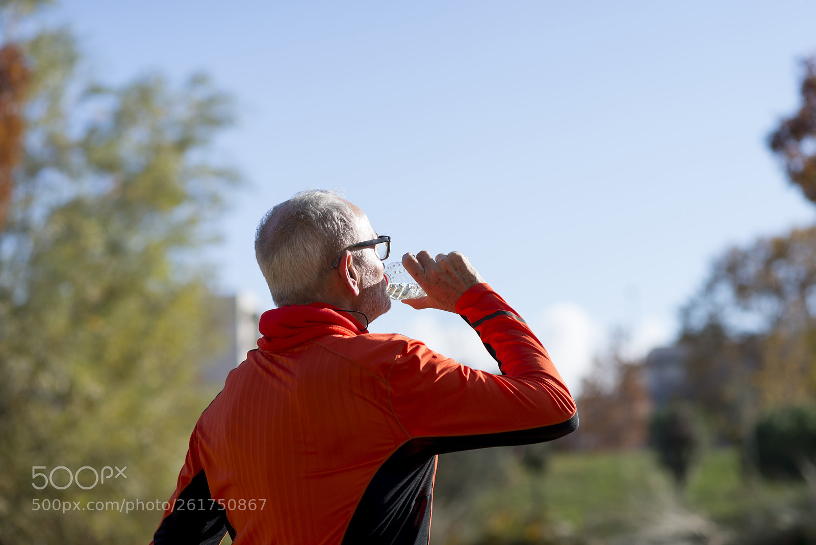 Nikon D610 sample photo. Senior runner drinking water photography