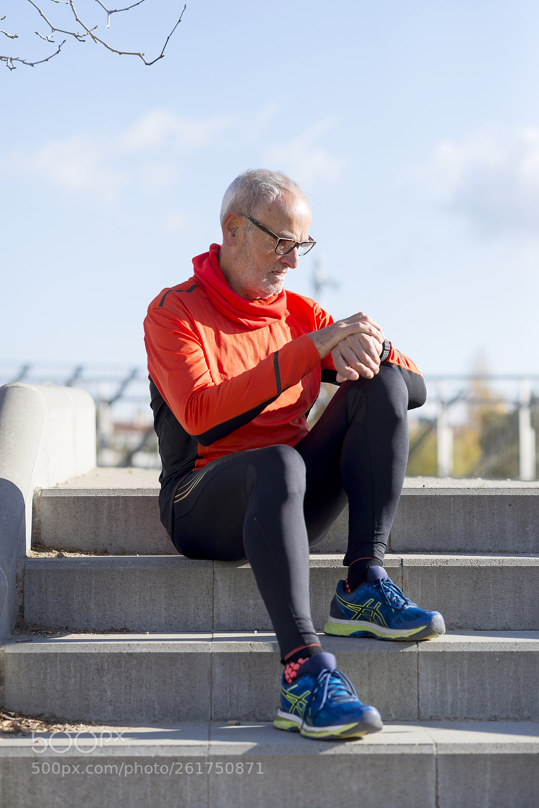 Nikon D610 sample photo. Senior runner man resting photography