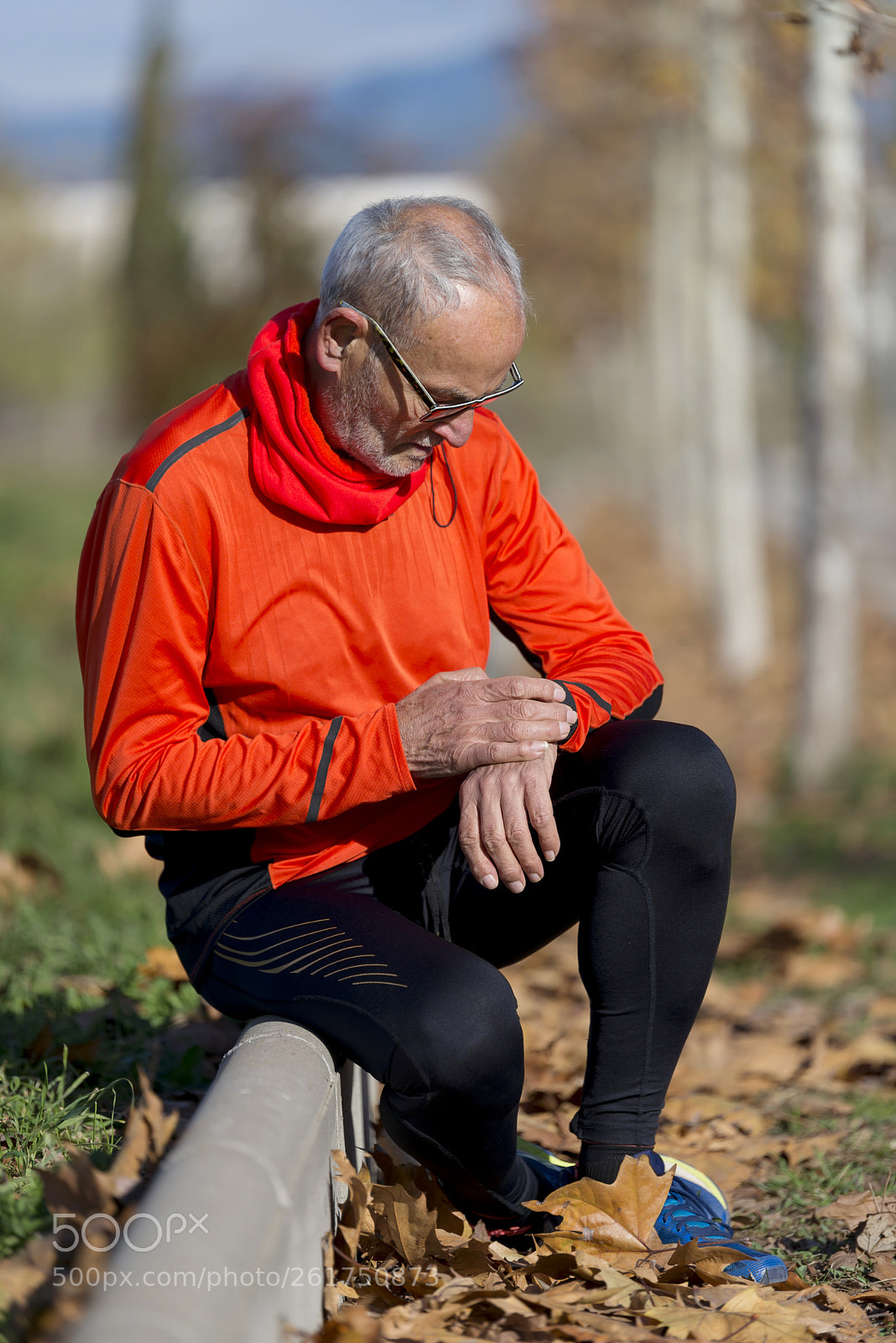Nikon D610 sample photo. Senior runner man resting photography