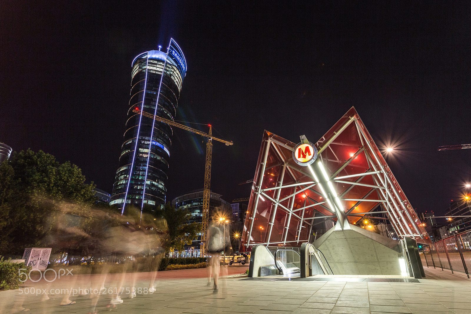 Canon EOS 6D sample photo. Warsaw spire by night photography