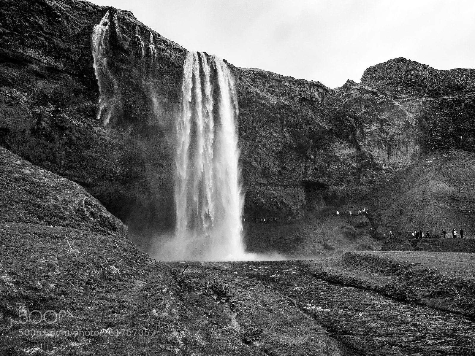 Panasonic Lumix DC-G9 sample photo. Sejalandsfoss bw photography