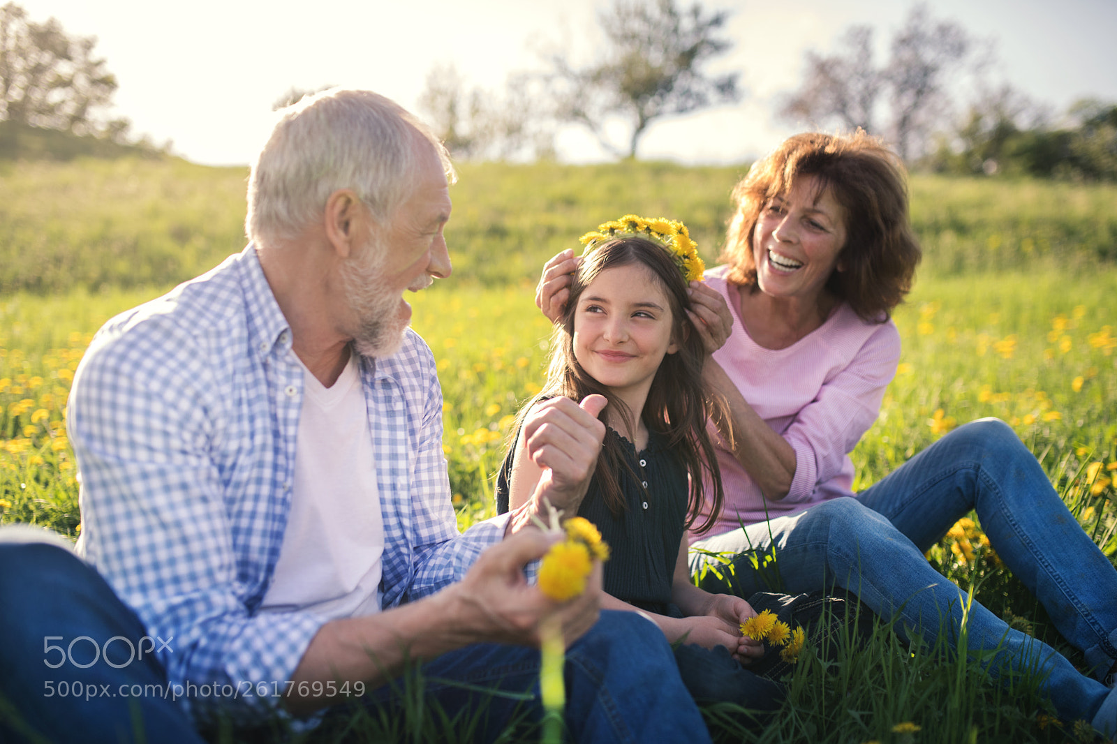 Nikon D5 sample photo. Senior couple with granddaughter photography