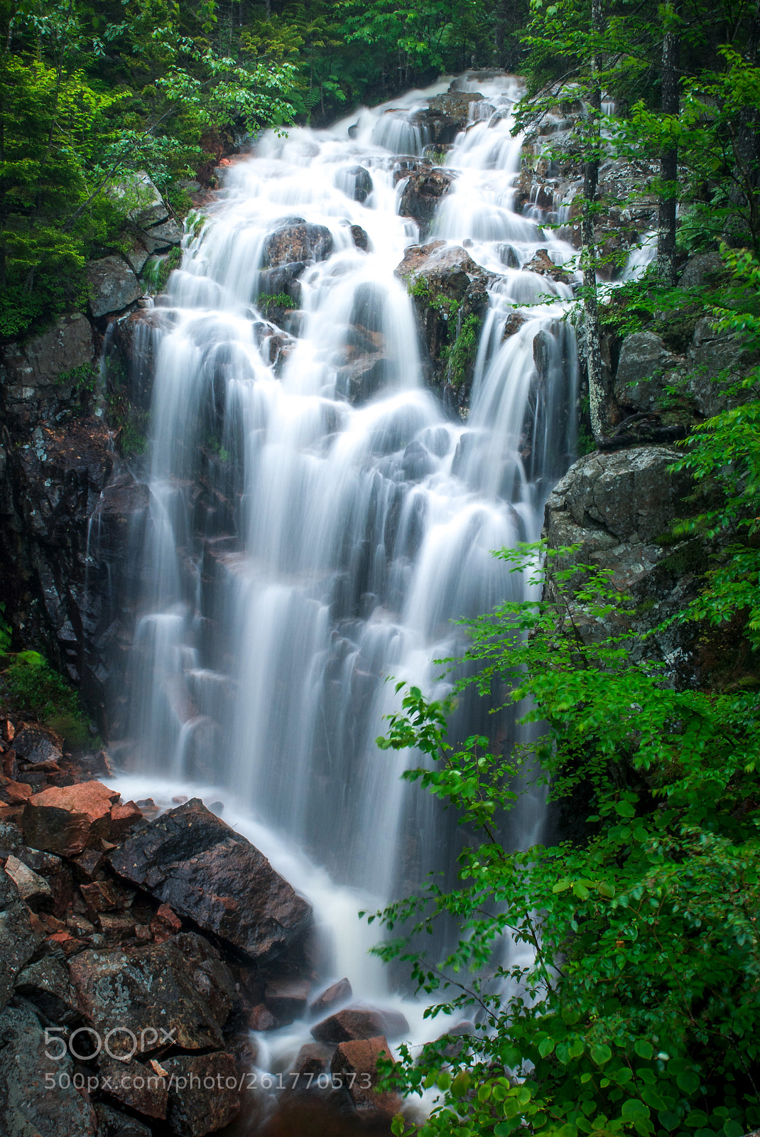 Nikon D80 sample photo. Acadia waterfall photography