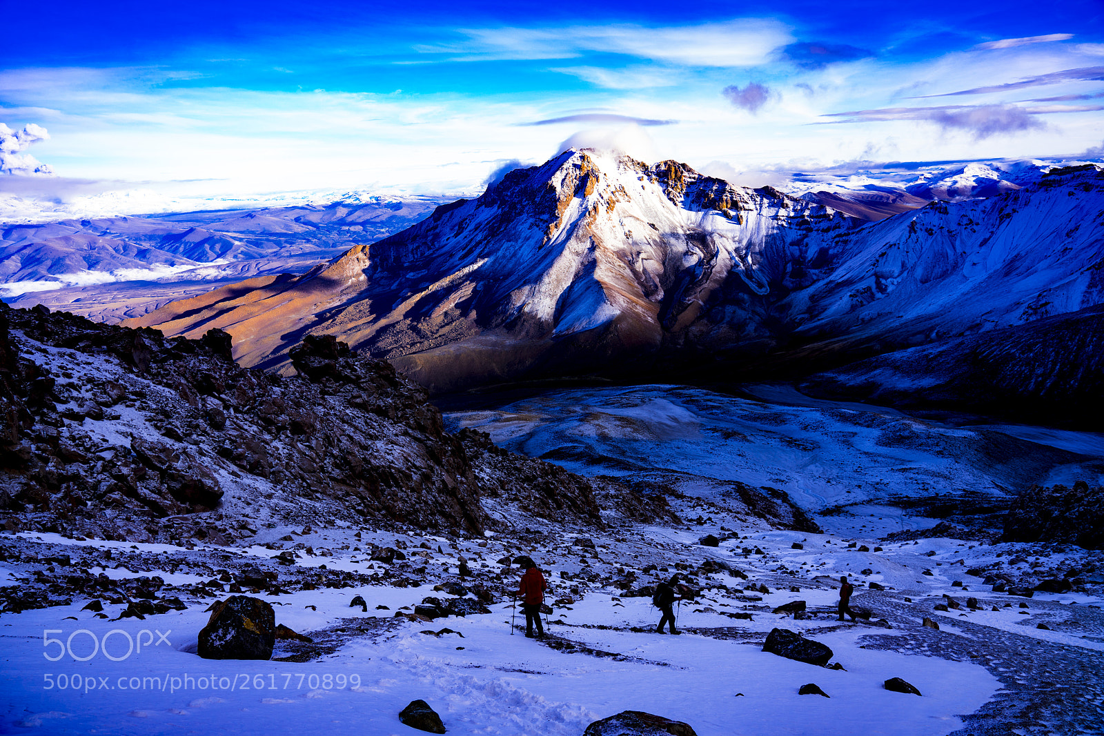 Sony a7R III sample photo. Mountaineers descending the chachani photography