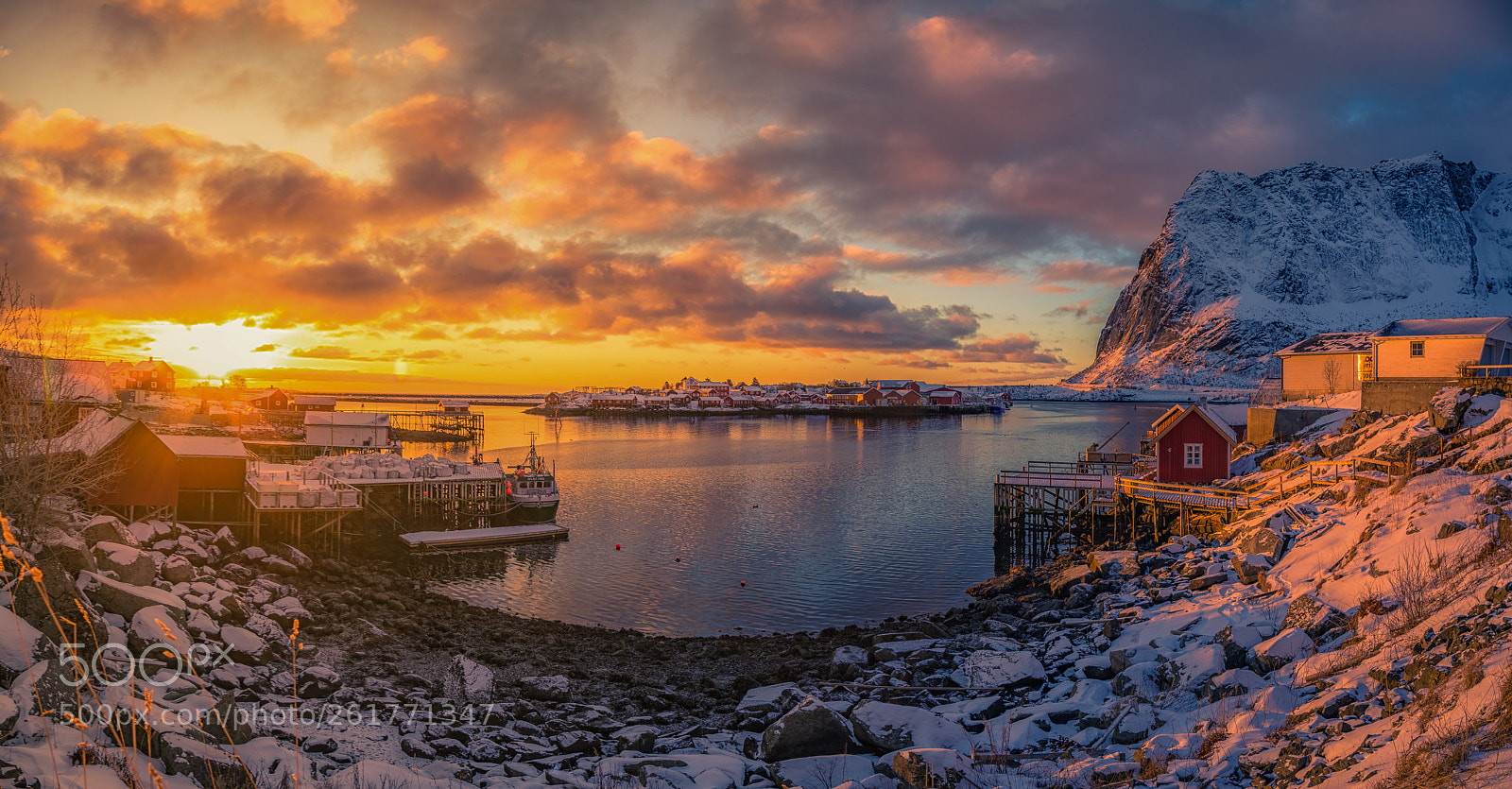 Nikon D600 sample photo. Reine sunrise photography