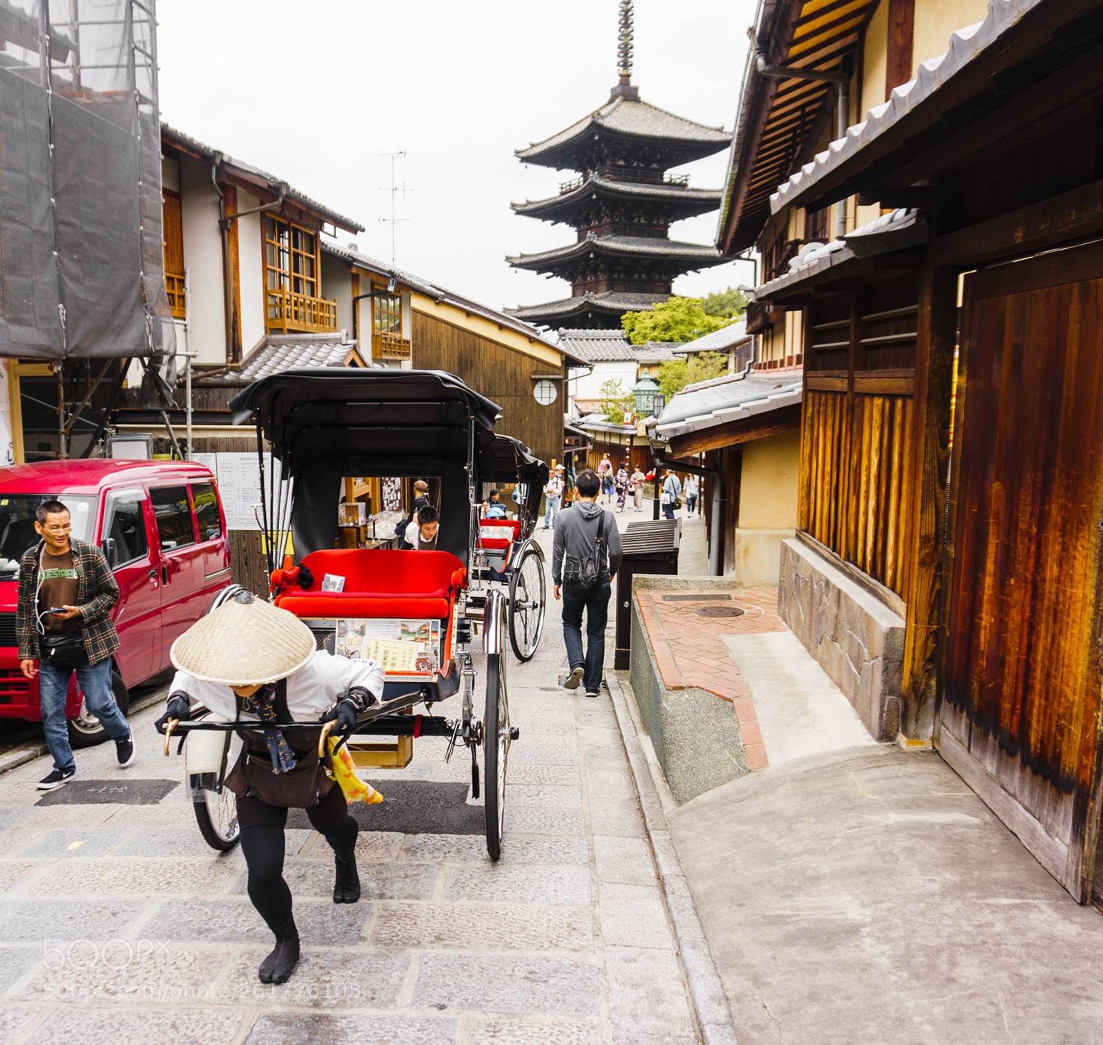 Sony a6000 sample photo. Gion street rickshaw and photography