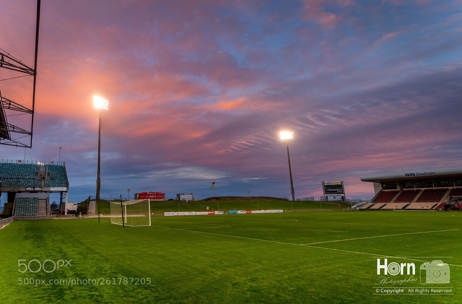 Canon EOS 6D sample photo. Sunset over win stadium  photography
