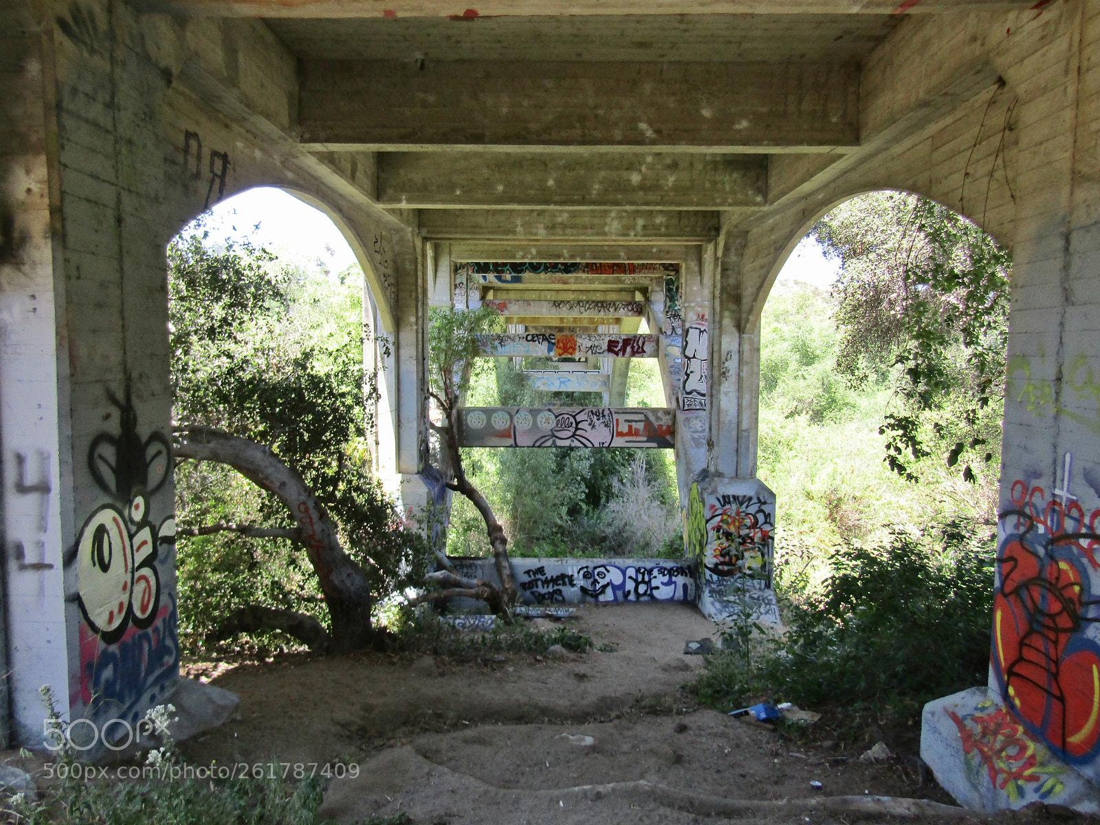 Canon PowerShot SX420 IS sample photo. Under the bridge graffiti photography