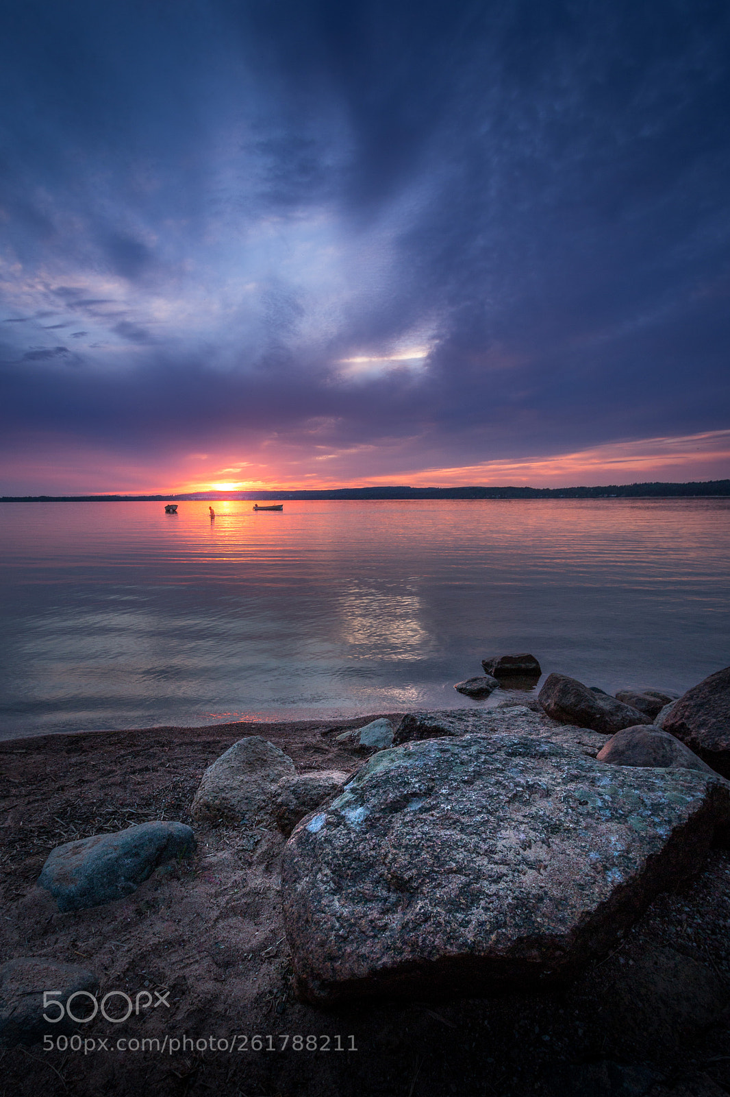 Canon EOS 70D sample photo. Swimming in the sunset photography