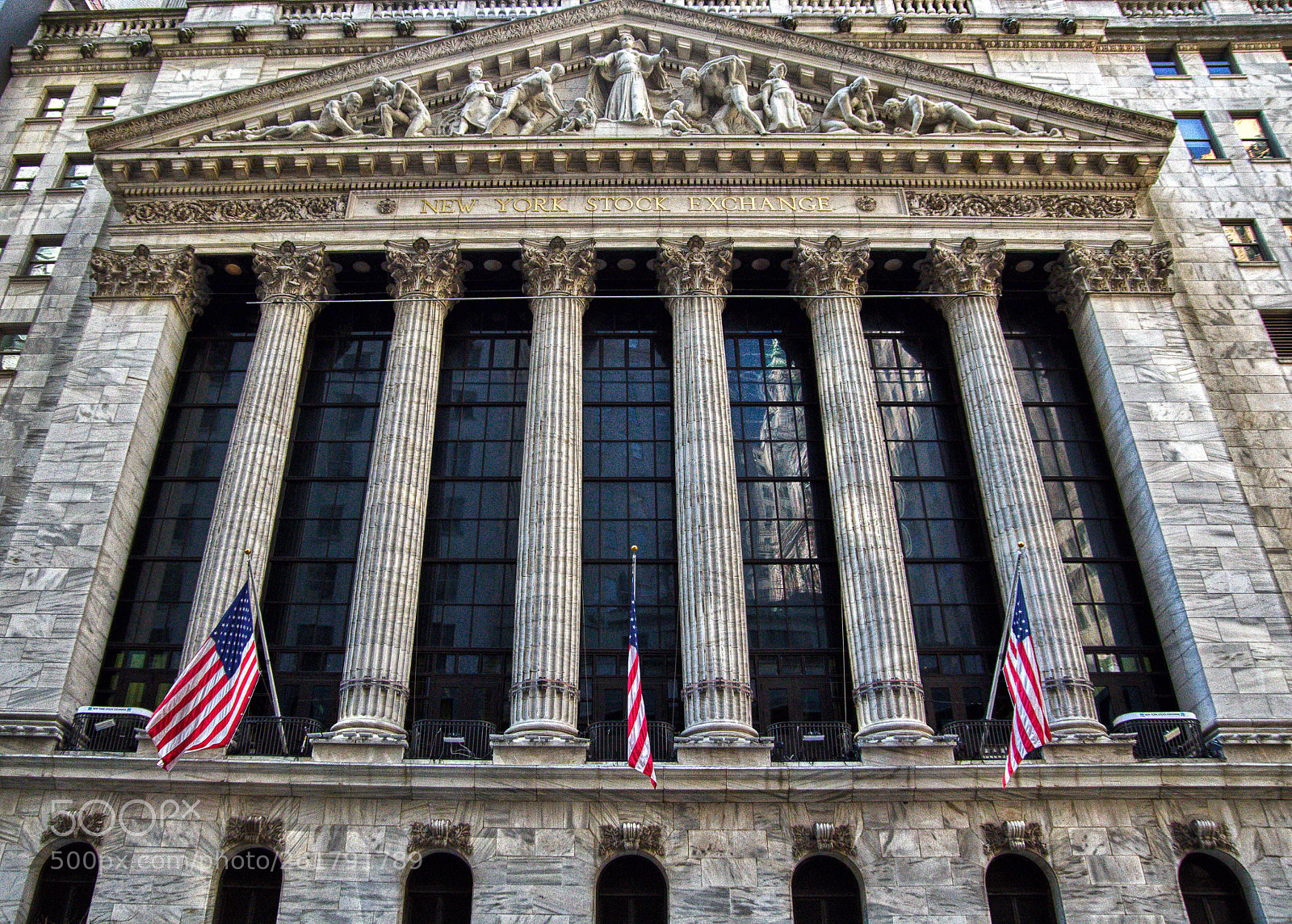 Pentax K-50 sample photo. New york stock exchange photography