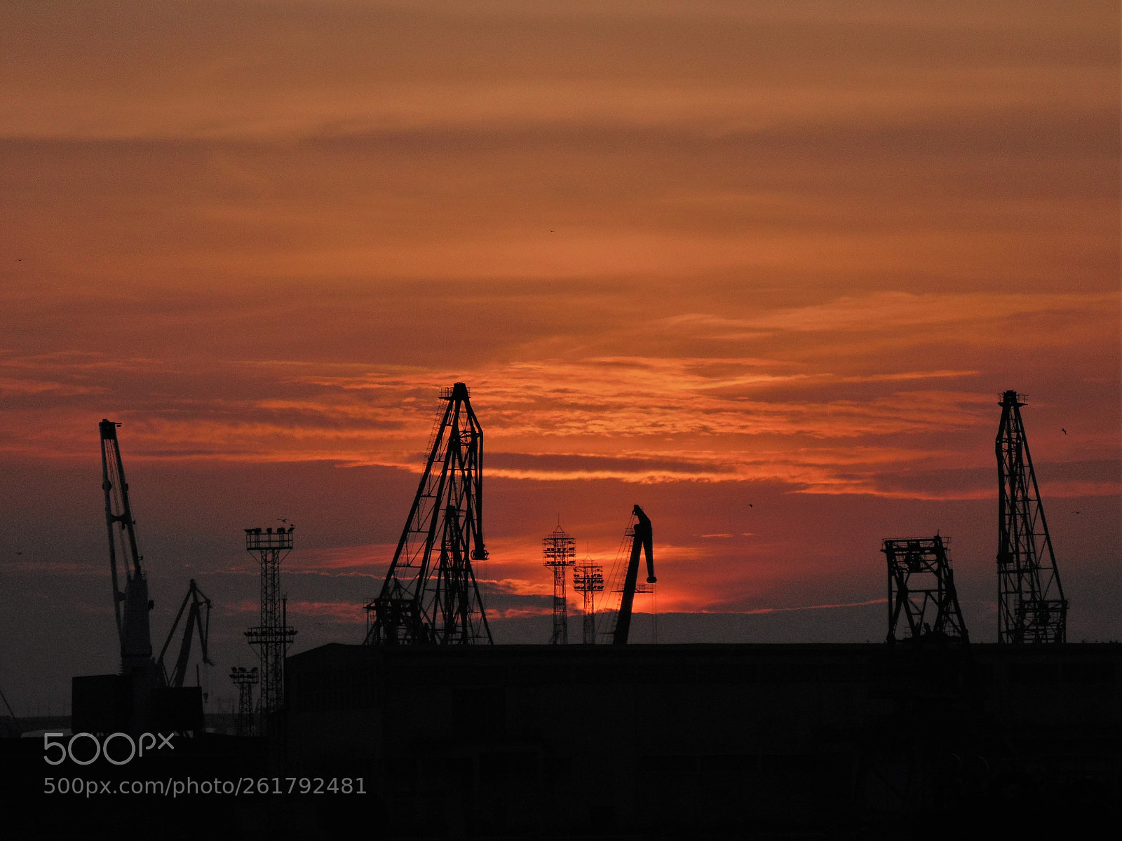 Sony Cyber-shot DSC-H200 sample photo. Industrial sunset photography