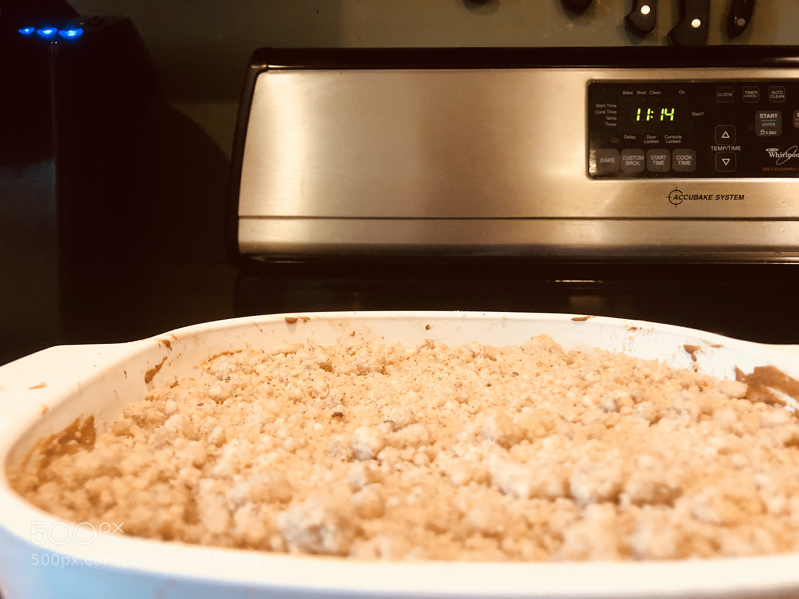 Apple iPhone 8 sample photo. Apple pie crumble blondies photography