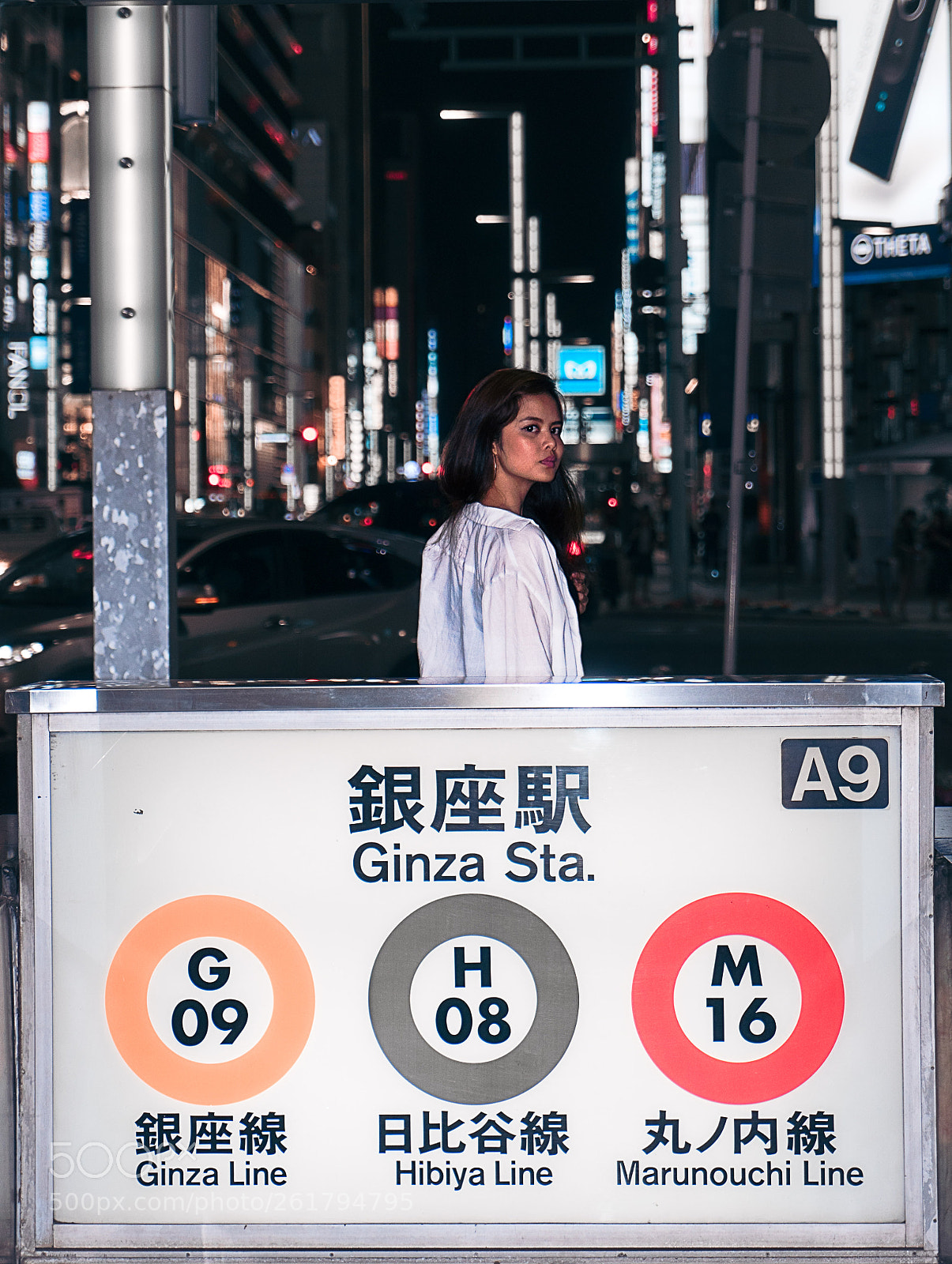 Sony a7 II sample photo. Ginza metro photography