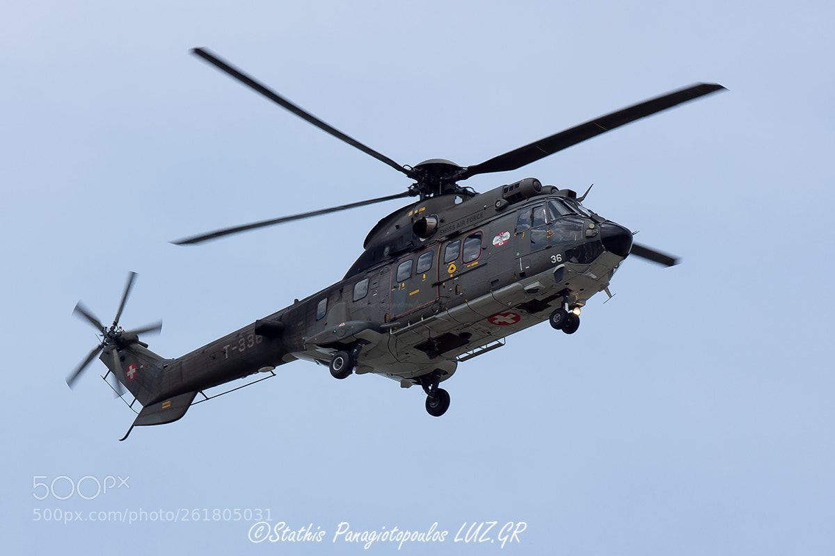 Sony SLT-A77 sample photo. Hellicopter swiss air force photography