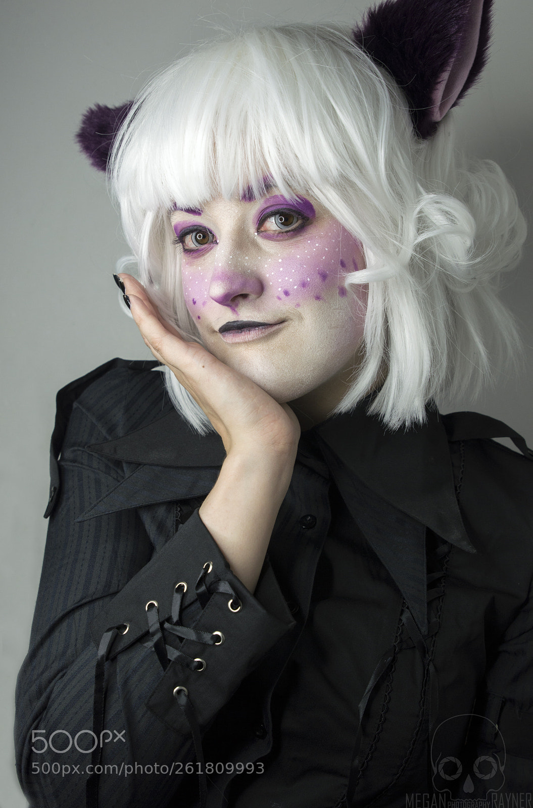 Nikon D3200 sample photo. Cat inspired make up photography